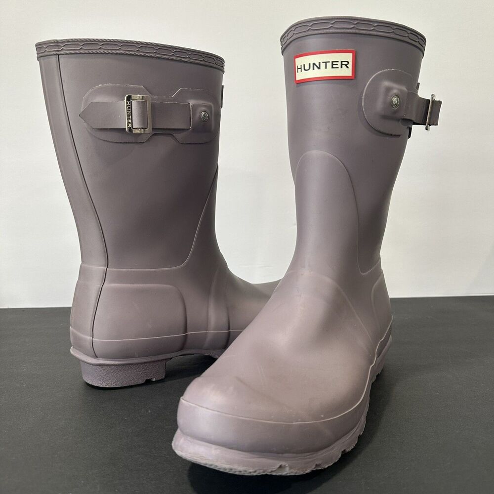Original Hunter Women's Boots Original Short Thundercloud Matte Lilac US 7 EU 38